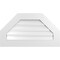 Ekena Millwork Octagonal Top Surface Mount PVC Gable Vent: Functional, w/ 3-1/2"W x 1"P Standard Frame, 32"W x 18"H GVPOT32X1801SF - alternate 1